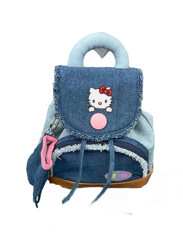 Hello Kitty Button Denim Bag